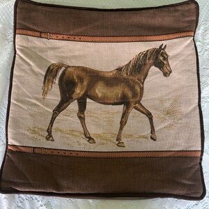 Horse, tapestry pillow, beautifully made Corona decor company, tapestry pillow